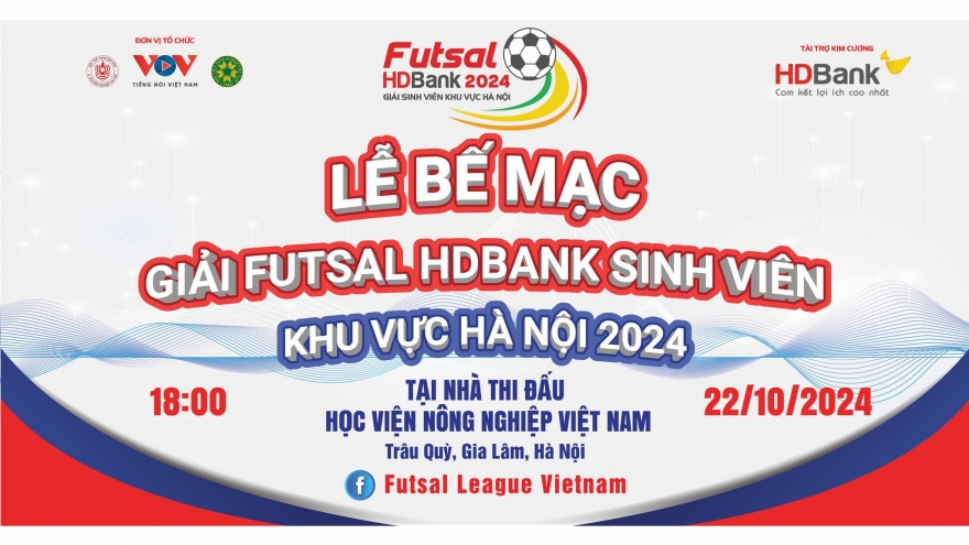 Trực tiếp chung kết giải Futsal HDBank sinh viên khu vực Hà Nội 2024